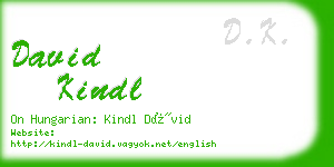 david kindl business card